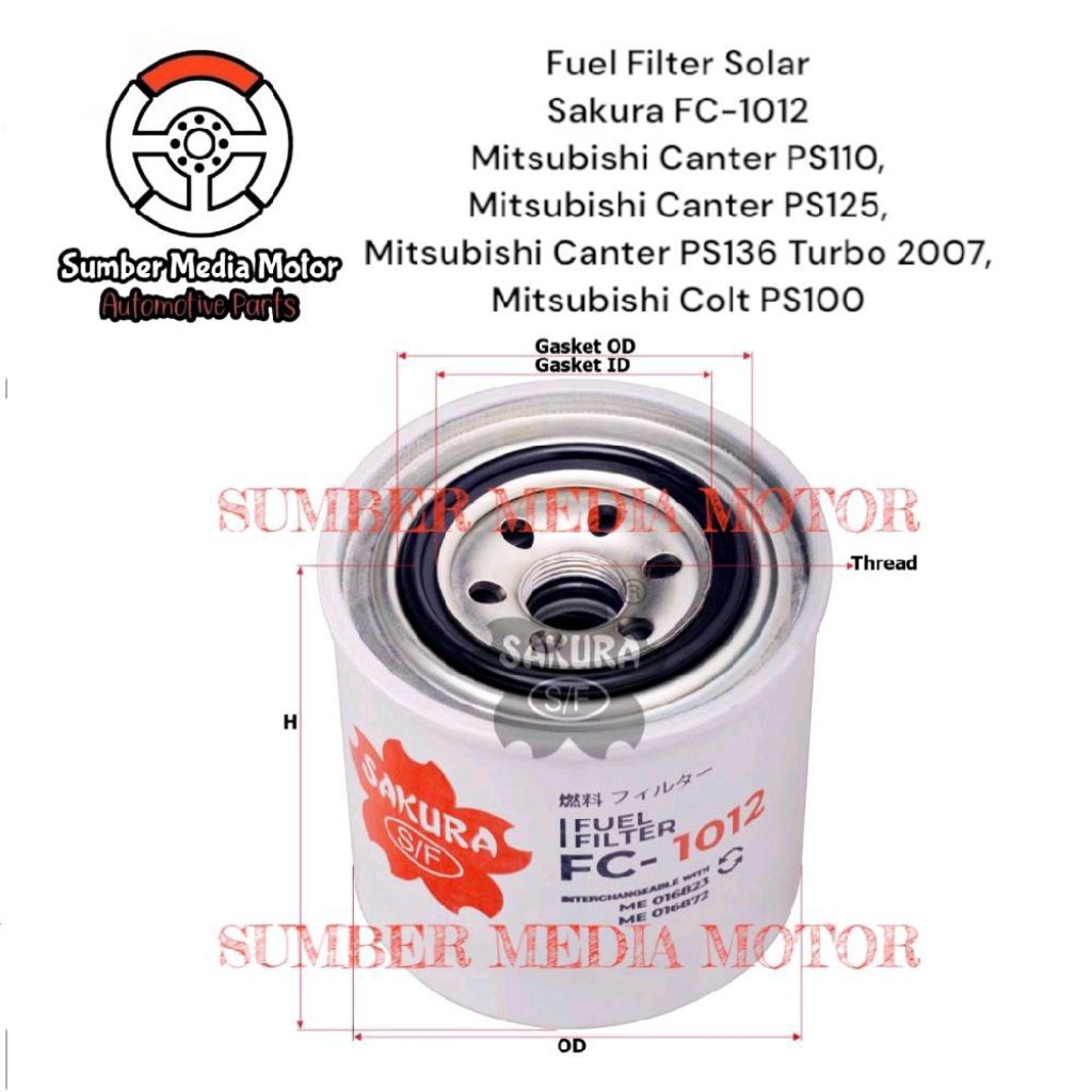 Jual Sakura Fuel Filter Solar Atas FC-1012 Mitsubishi Canter PS110 ...
