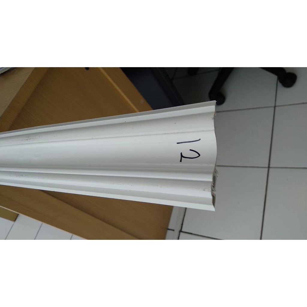 Jual LIS PLAFON PVC TR 12 - Profil model gypsum - Putih | Shopee Indonesia