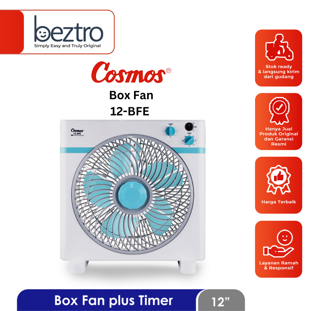 Jual Cosmos Box Fan 12-BFE-ONY 12 inch Timer - Kipas Angin Lantai 12 ...
