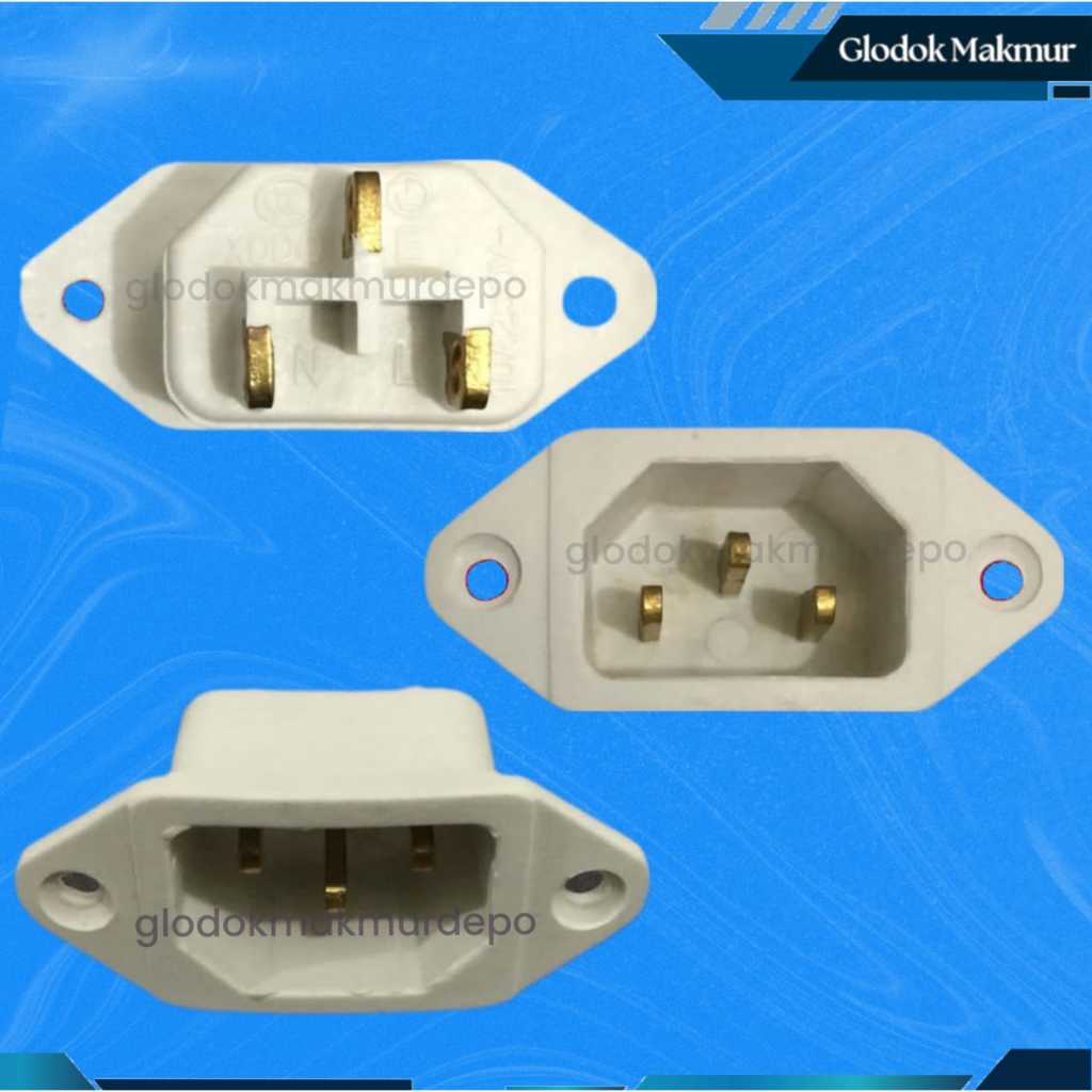 Jual SOCKET POWER SOKET AC 3PIN TEMBAGA RICE COOKER / MAGIC COM ...
