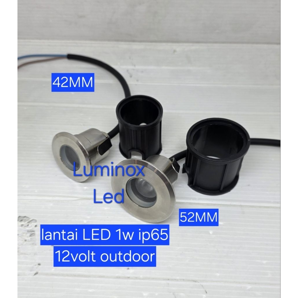 Jual lampu tanam lantai led 1w 1watt 42mm 52mm / up light inground led ...