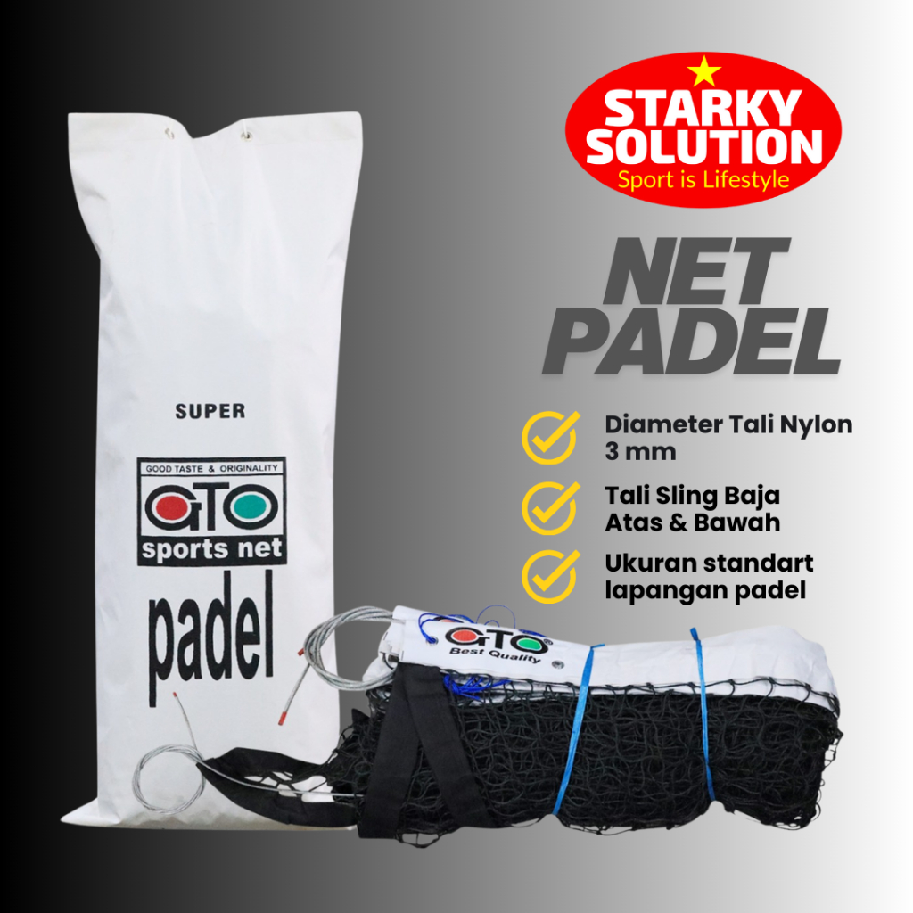 Jual Net Padel GTO 3mm Sling Baja Jaring Tenis Padle | Shopee Indonesia