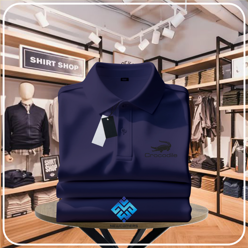 Kaos Polo Shirt Pria, Cr0 Hitam Lengan Pendek Q.bee - foto 4