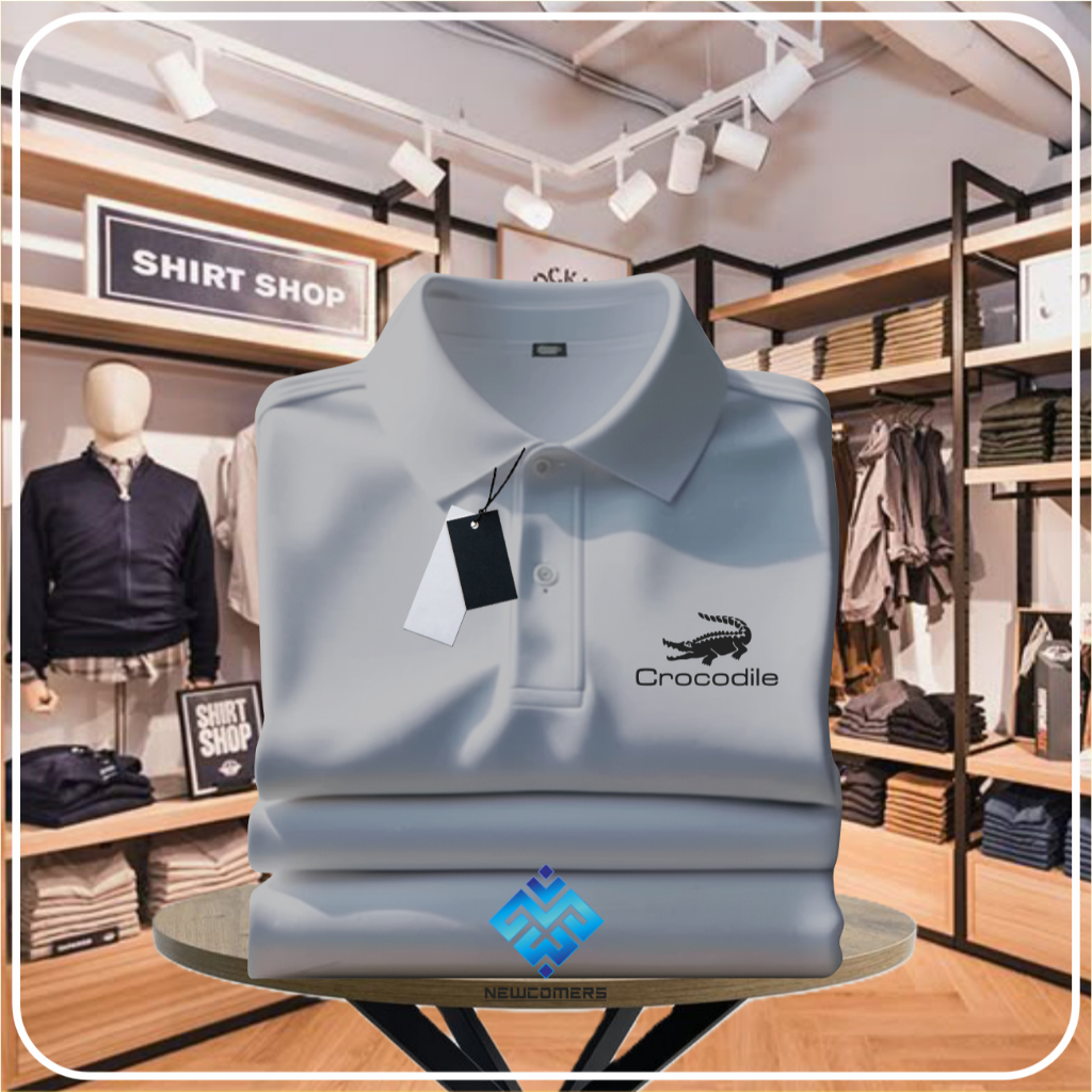 Kaos Polo Shirt Pria, Cr0 Hitam Lengan Pendek Q.bee - foto 2