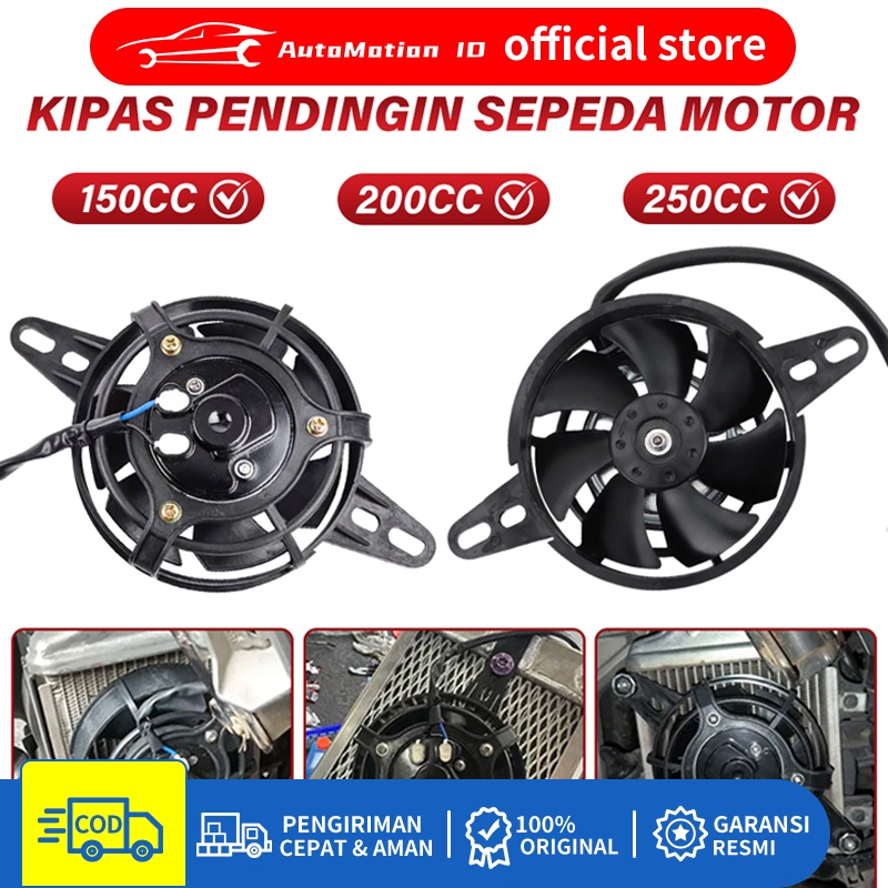 Jual Kipas Radiator Motor 12V 12cm Universal untuk Motor 150cc 200cc ...