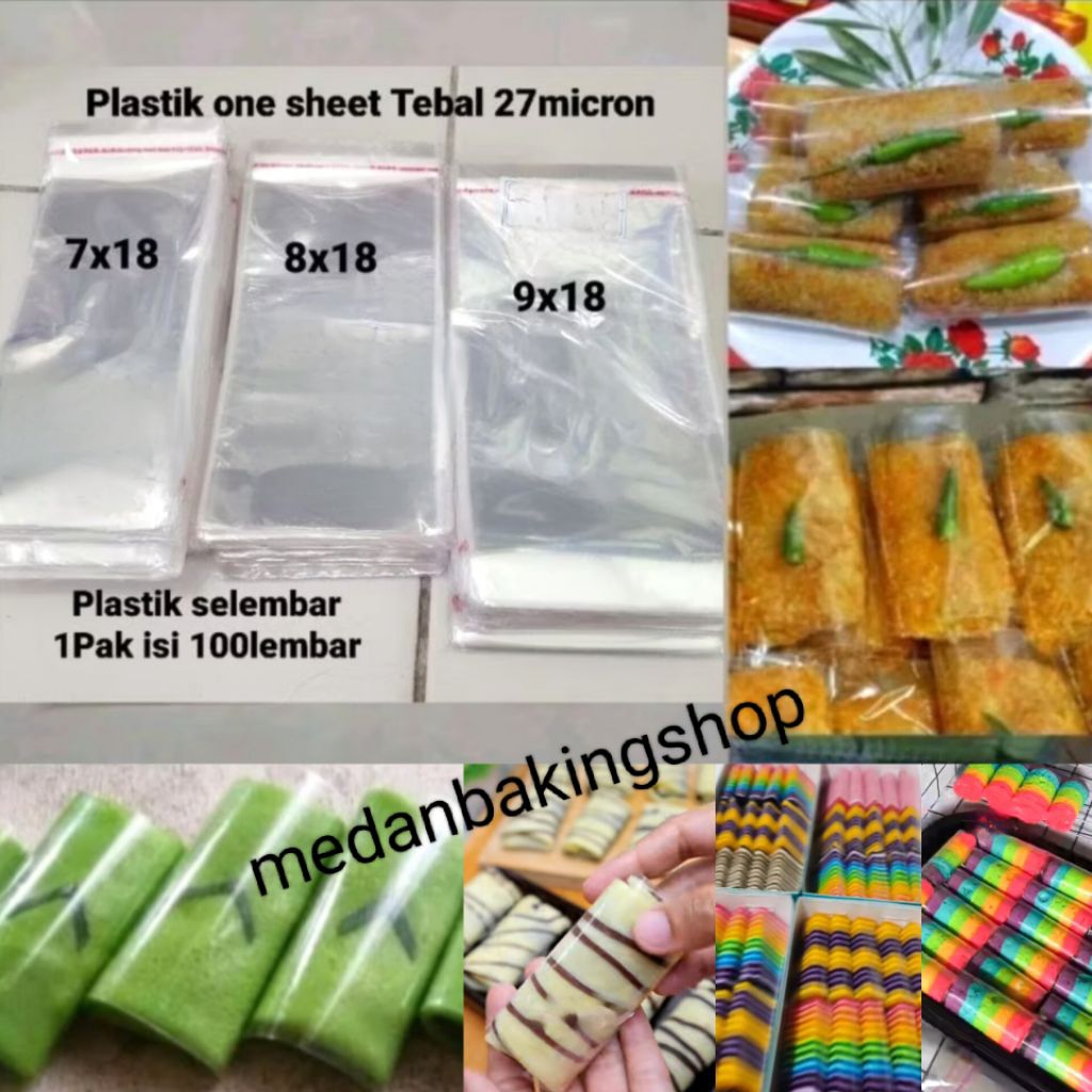 Jual Plastik Opp One Sheet Selembaran/Plastik Bungkus Kue Lapis Risoles ...
