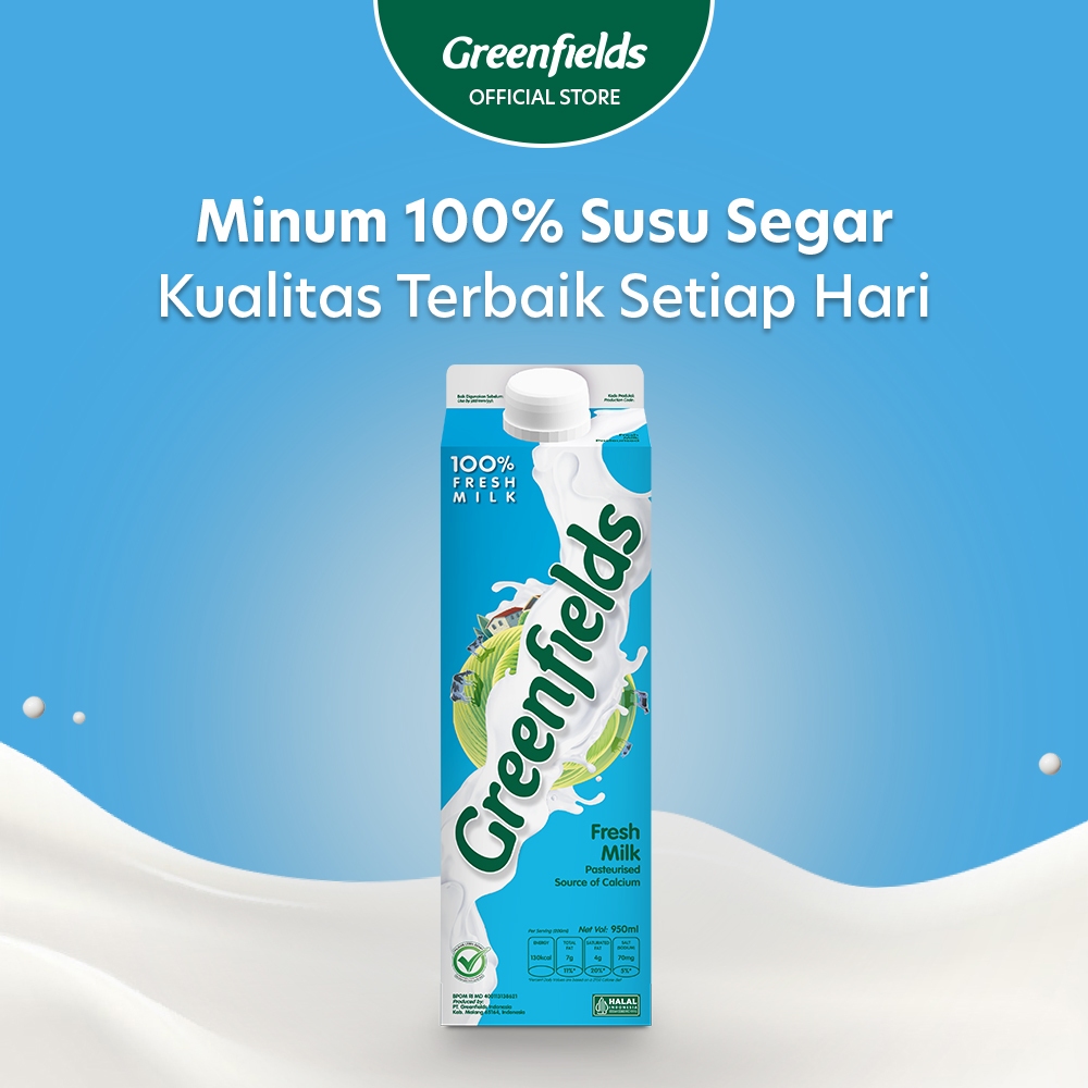 Jual Susu Segar Greenfields - Fresh Milk Full Cream 1,89L | Shopee ...