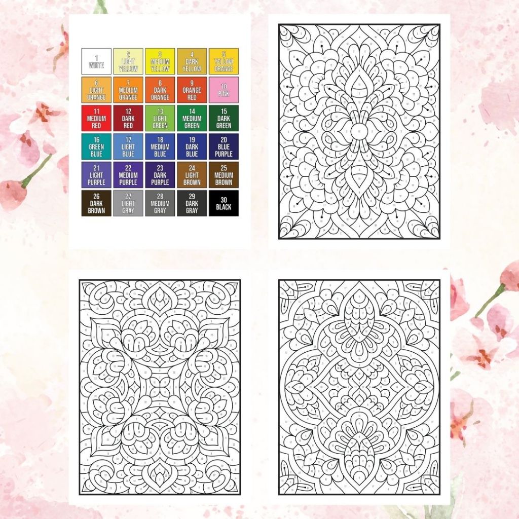 Jual Color By Number - Beautiful Patterns Buku Mewarnai Mudah Dan ...