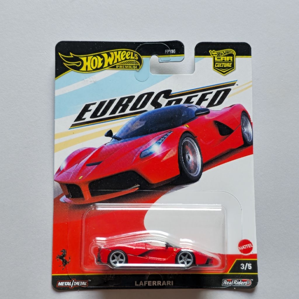 Hot Wheels Premium Euro Speed Ferrari LaFerrari Rouge 2025 - 1:64, Boîte Fermée, Collection