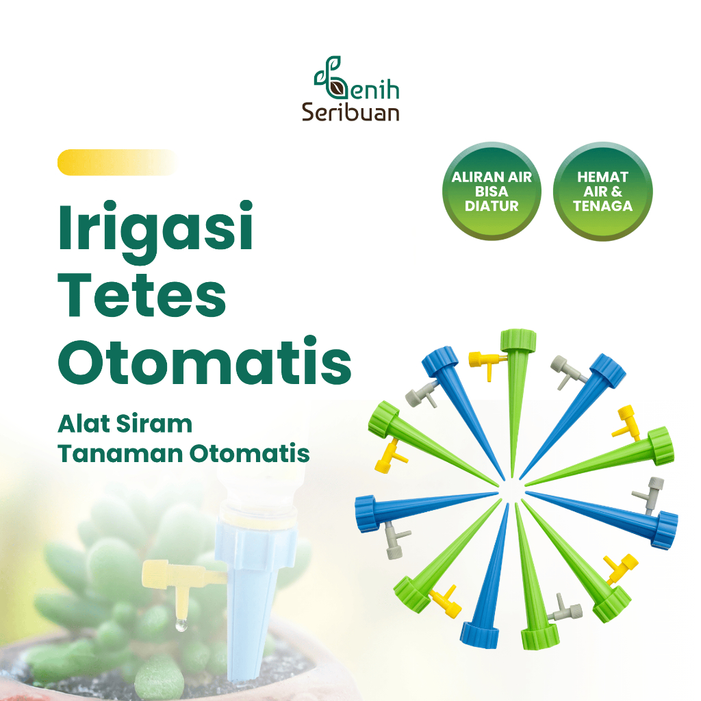 Benih Seribuan - Irigasi Tetes Otomatis Alat Penyiram Tanaman Drip Botol