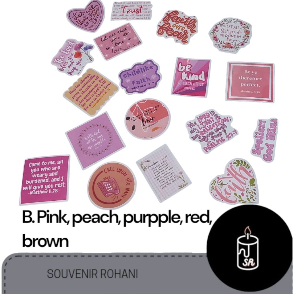Jual 10 PCS STIKER ROHANI AYAT ALKITAB ANTI AIR / STIKER TUMBLR ...