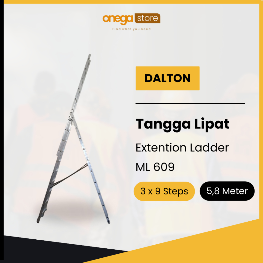 Product image Dalton Tangga Lipat Extention Ladder 5.8M 6.7M 9.2M 3x9 / 5.8 Meter