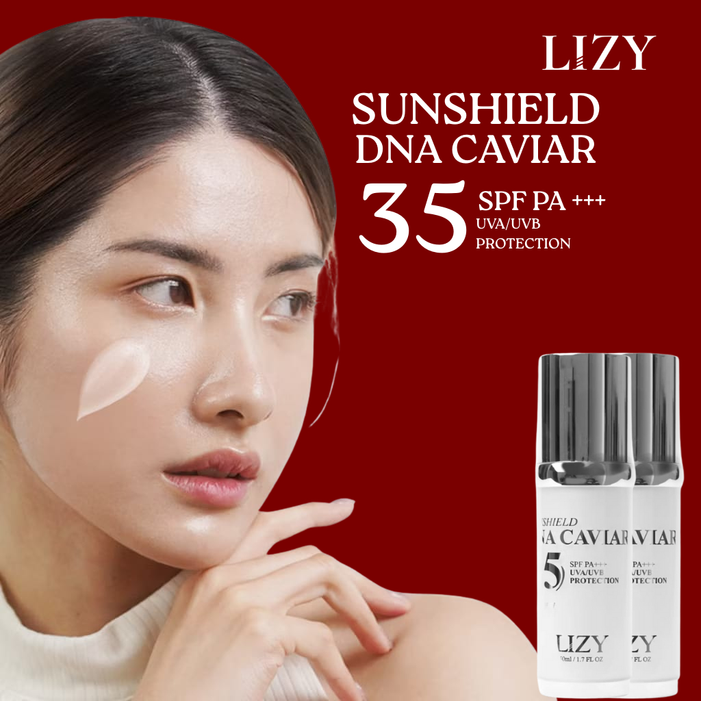 Jual Lizy Sunshield DNA Caviar 35 SPF PA +++ UVA/UVB Protection with ...