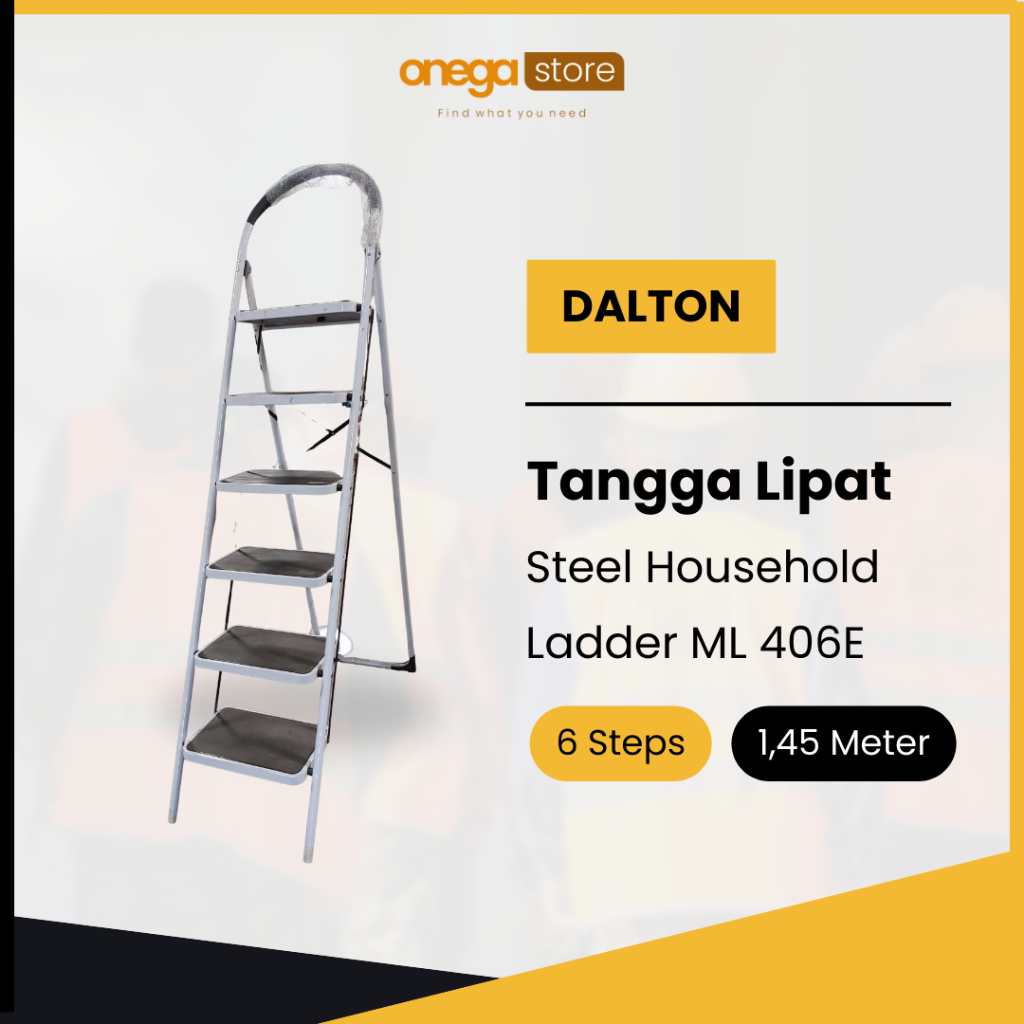 Product image Dalton Tangga Lipat Steel Household Ladder 3 Steps, 4 Steps, 5 Steps, 6 Steps 6 Steps / 1.45 Meter