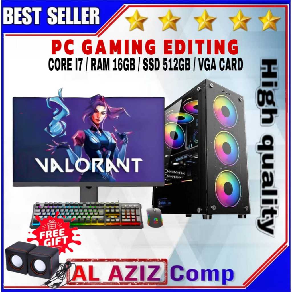 Jual PC Rakitan Gaming Fullset Intel Core i7 2600 RAM 16GB VGA GTX