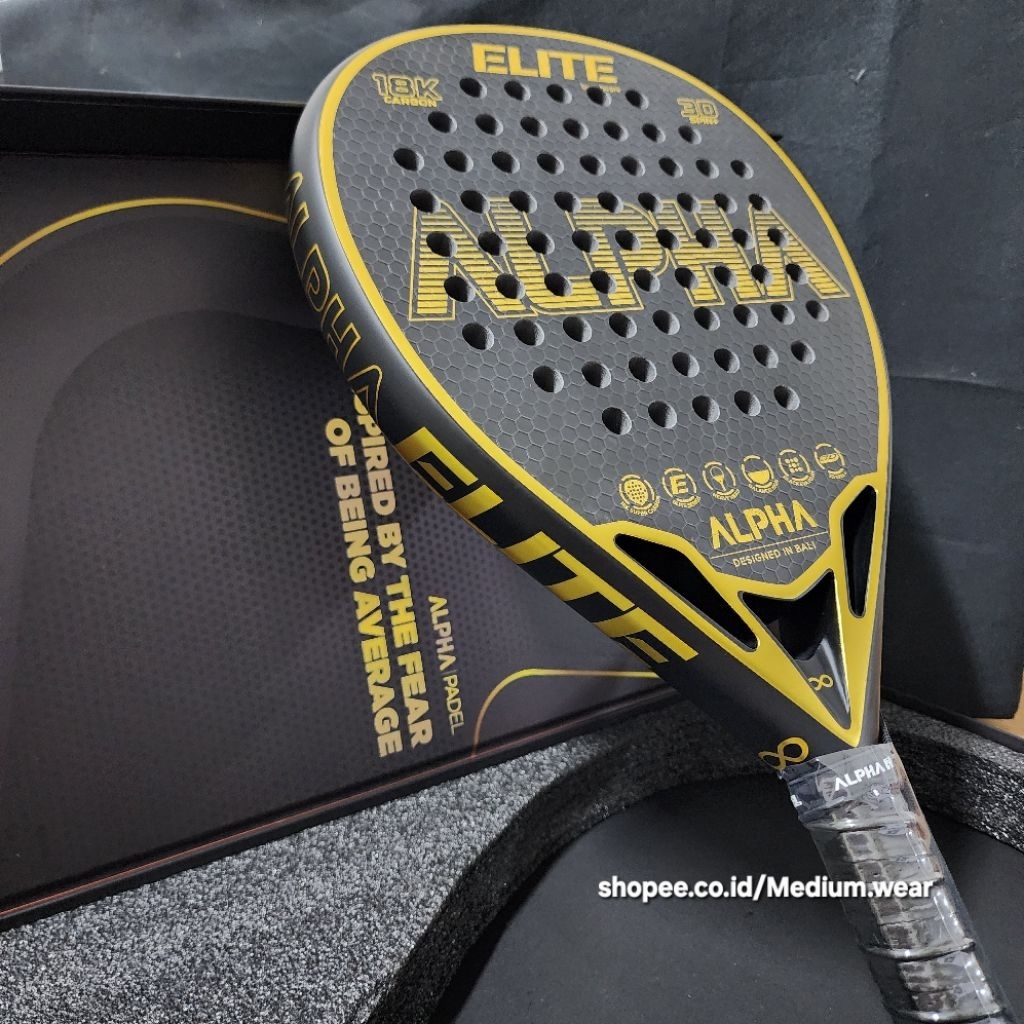 Jual RAKET PADEL ALPHA ELITE 18K CARBON / ALPHA PADEL RACKET CARBON ...