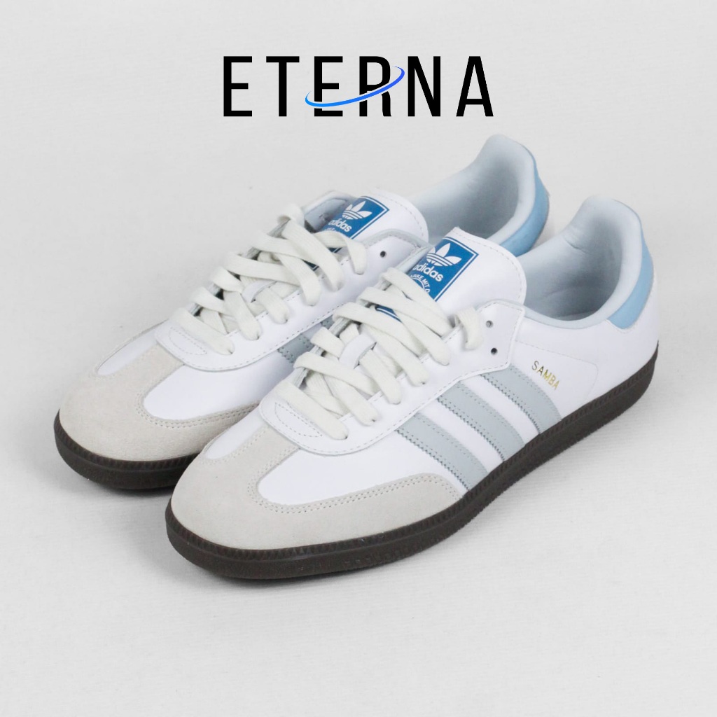 adidas gazelle silver green womens Adidas Samba OG White Halo Blue Gum  Newcop