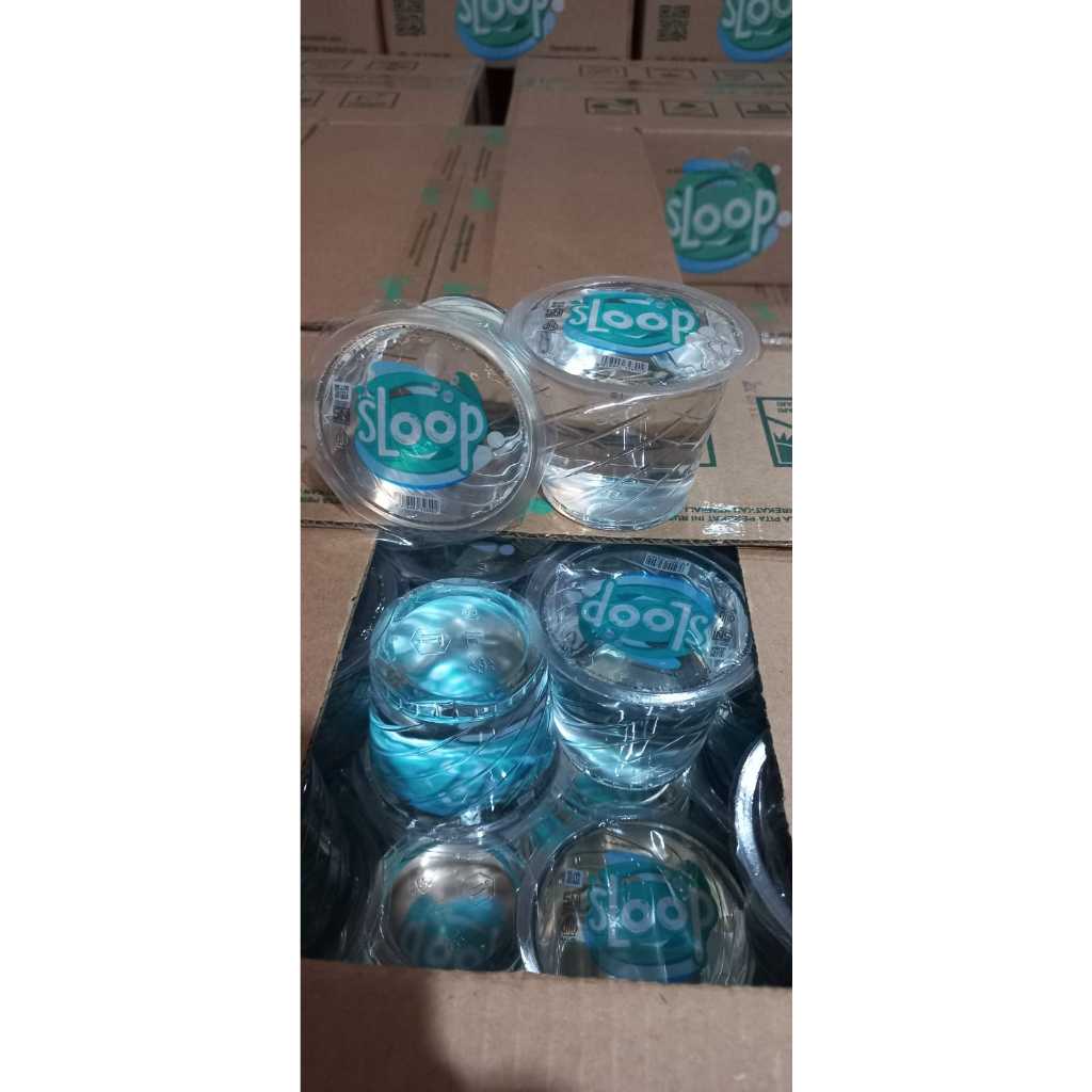 Jual Air mineral merk SLOOP kemasan gelas mini 150 ml per karton ...