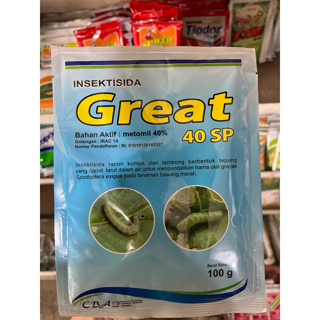 Jual Insektisida Great 40 Sp Bahan aktif metomil 40 g/l Kemasan 100 ...