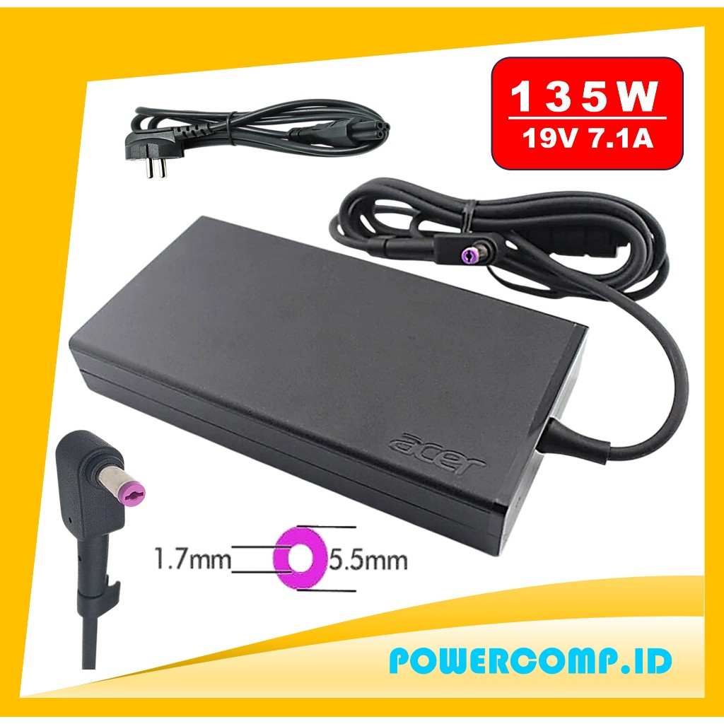 Jual Adapter Charger Laptop Acer Nitro 5 AN515-54 515-55 515-53 517-51 ...