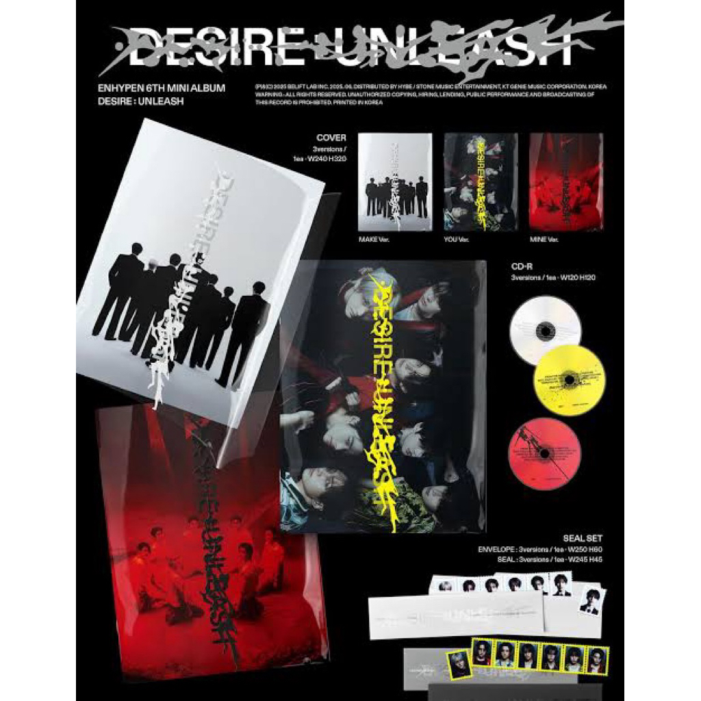 Jual (READY) album only enhypen desire unleash make you version