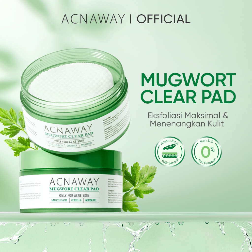 Jual ACNAWAY Mugwort Acne Clear Pad Exfoliating – Exfoliation Pad untuk ...