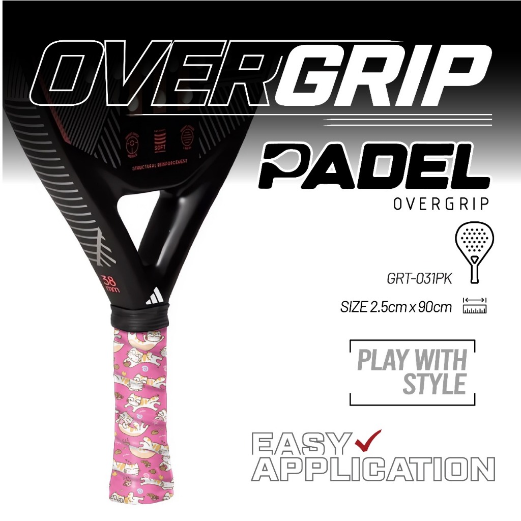Jual Grip raket padel Bend Cute Cat / OVERGRIP racket / custom grip ...