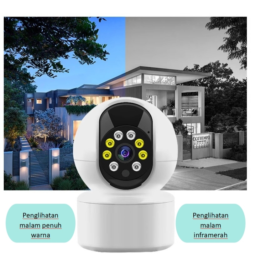 Jual Kamera CCTV V360 Pro -PengawasanRotasi 360°Resolusi HD Motion ...