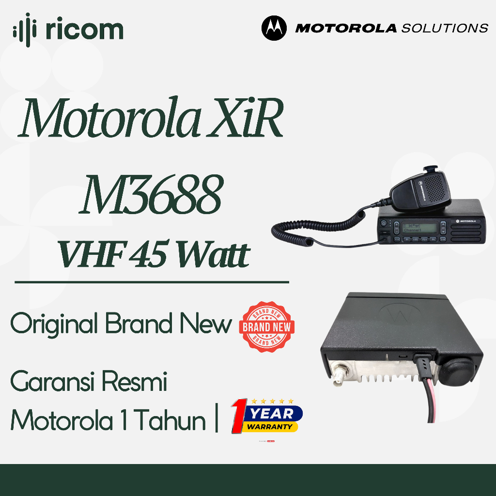 Jual Motorola XiR M3688 VHF 45W – Radio Rig Motorola Original Garansi ...