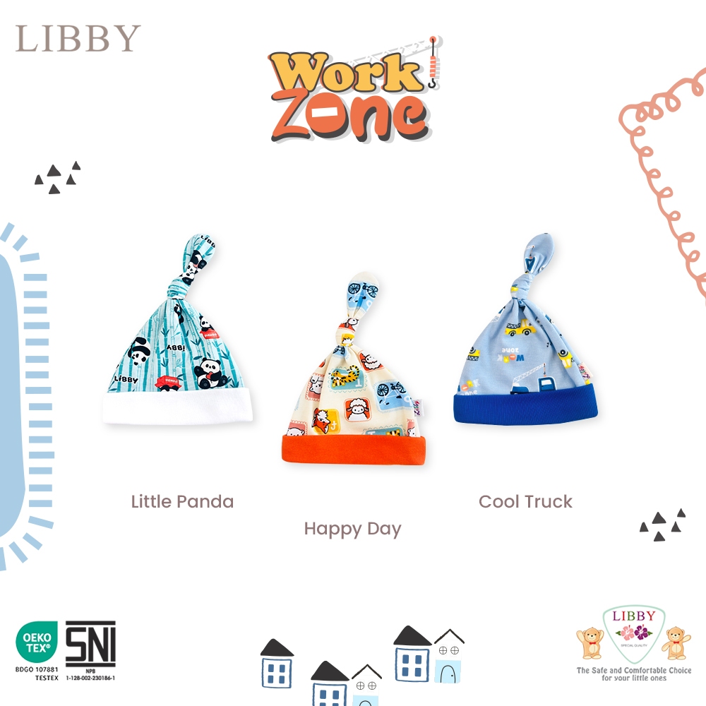 Jual LIBBY Topi Newborn Motif Unisex (1 pcs) | Summer Games | Glowy ...