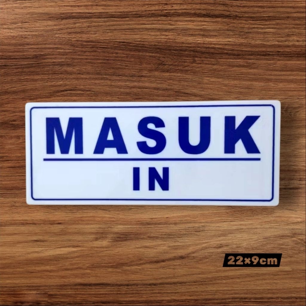 Jual Akrilik sign tanda tulisan MASUK / IN | Shopee Indonesia