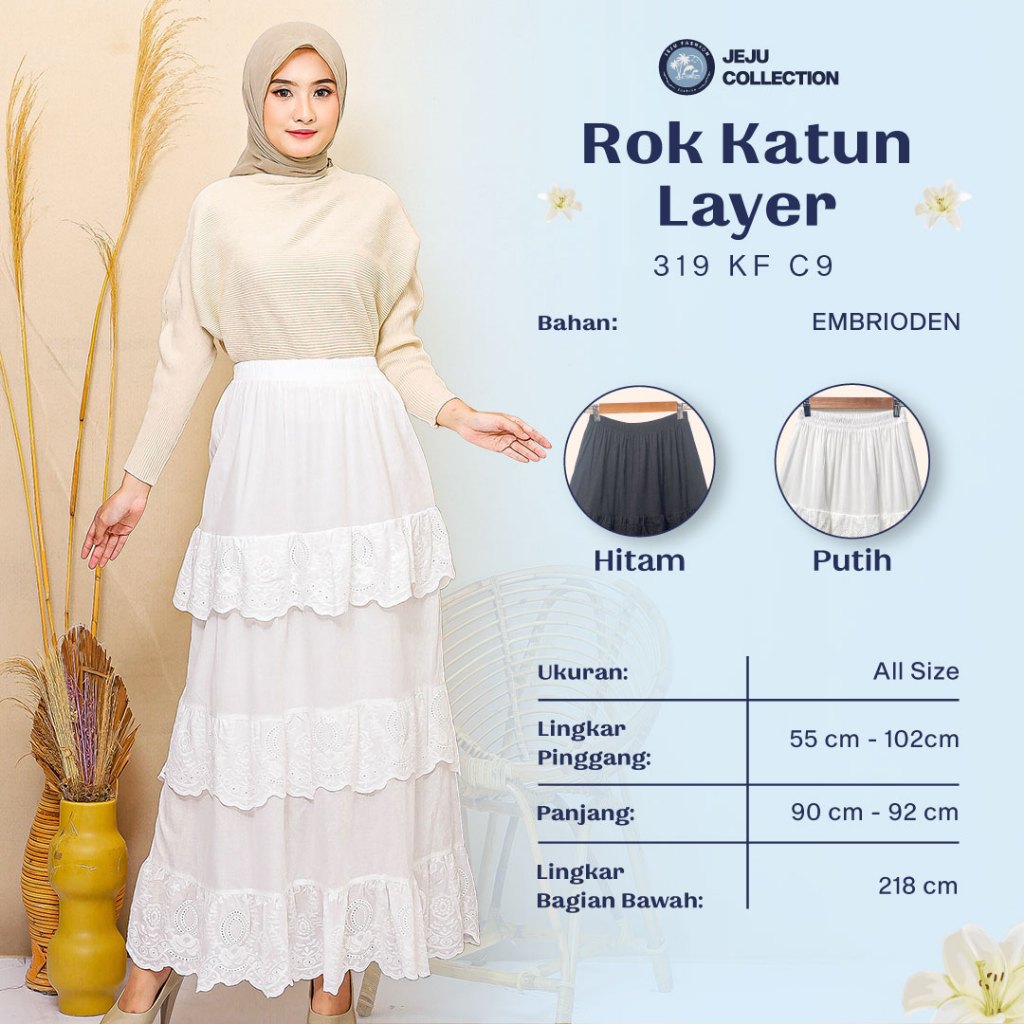 Jual ROK LAYER MAXI SKIRT / ROK PANJANG BERTINGKAT DENGAN AKSEN ...