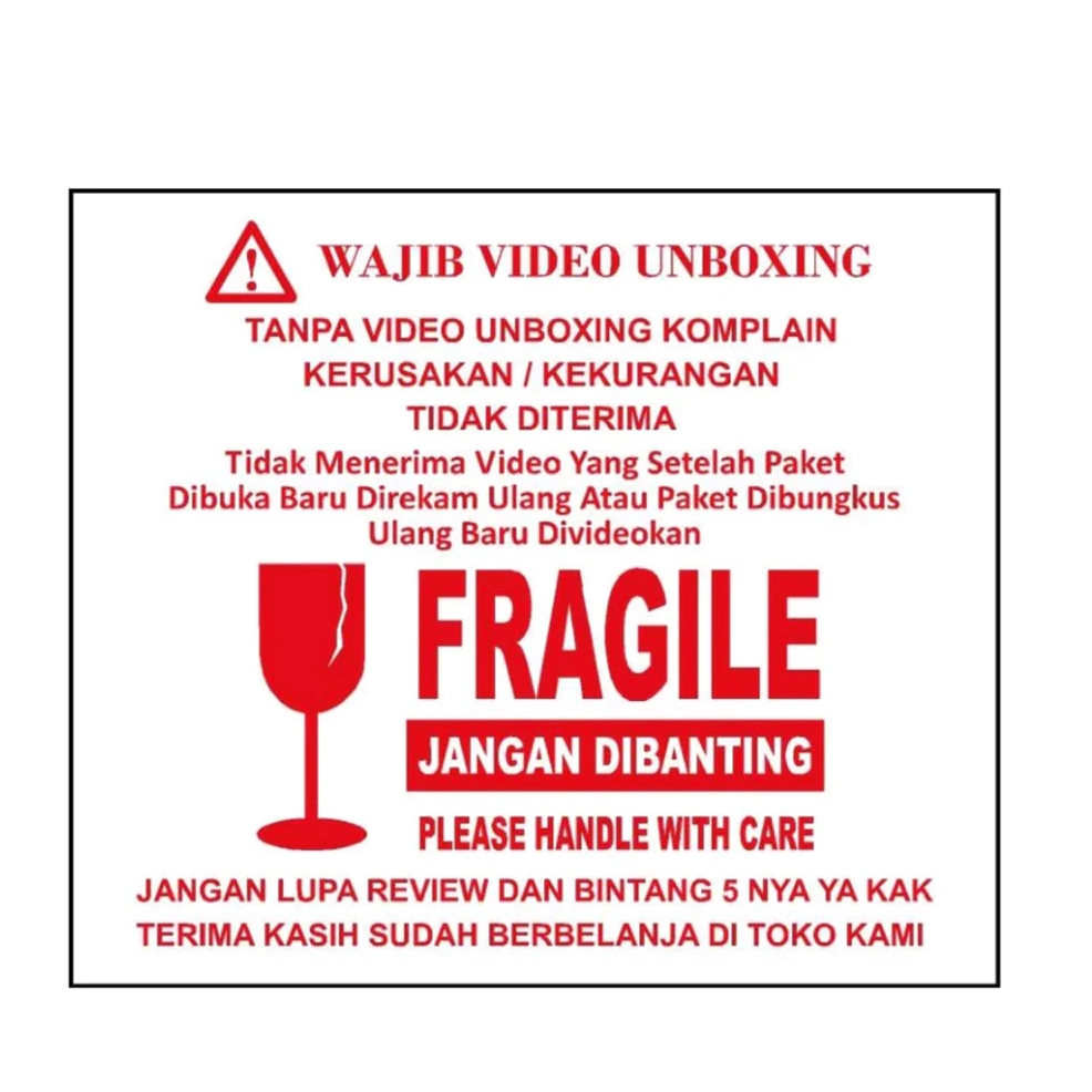 Jual STIKER UNBOXING MERAH GEN2 VIDEO UNBOXING CAMERA2 STICKER LABEL ...