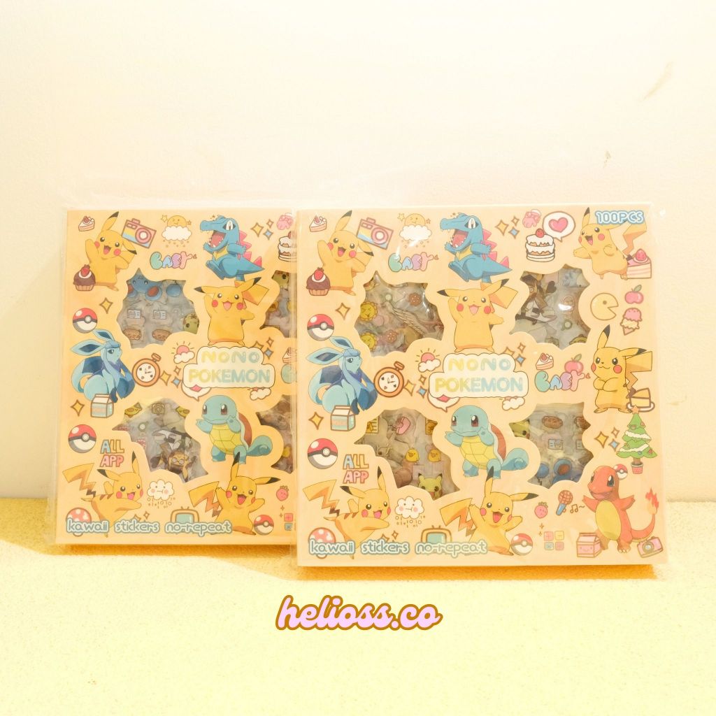 Jual STIKER PVC POKEMON STICKER 100 LEMBAR POKEMON PIKACHU ANTI AIR ISI ...