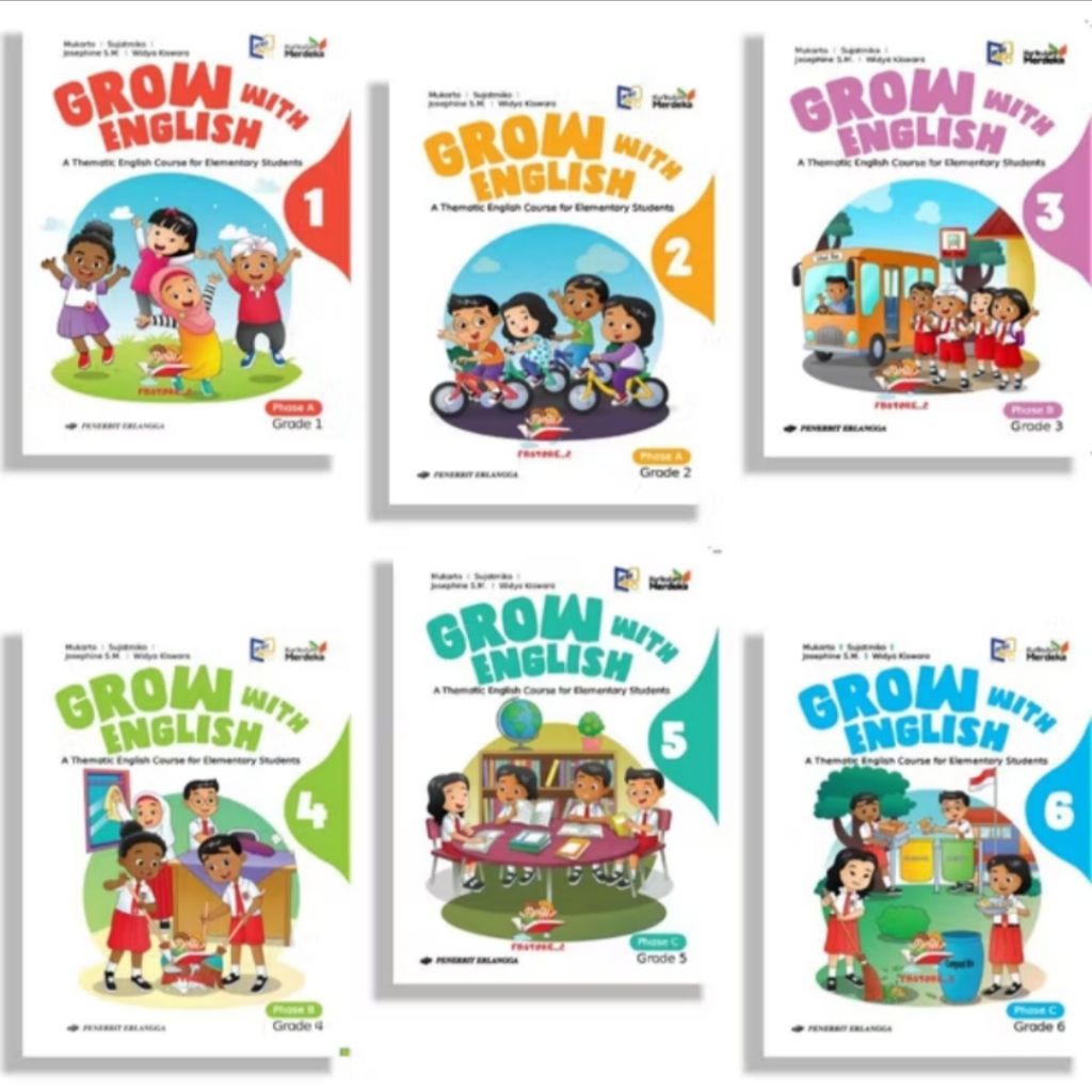 Jual BUKU GROW WITH ENGLISH SD/MI KELAS 1 2 3 4 5 6 KURIKULUM MERDEKA ...
