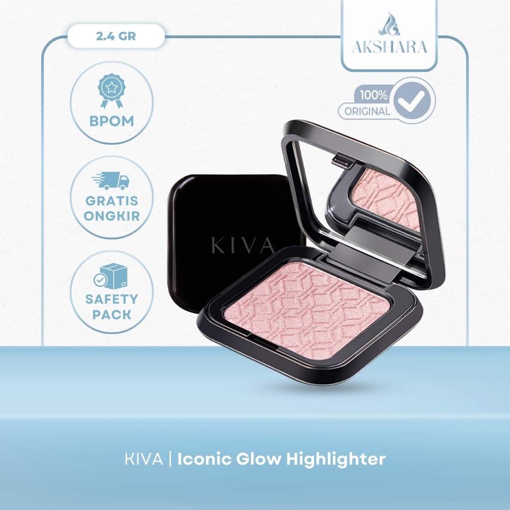 Jual KIVA Iconic Glow Highlighter - Natural Soft Glow Silk Powdery ...