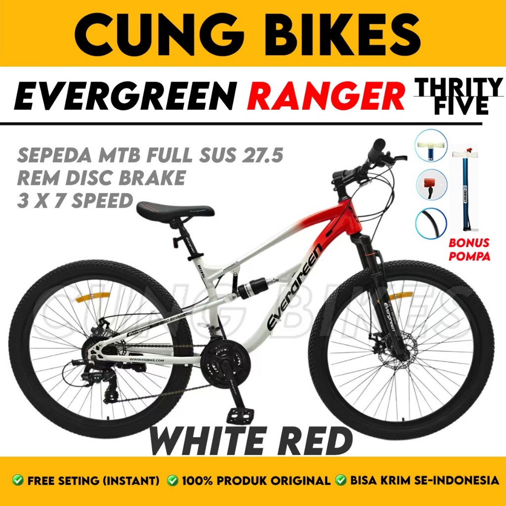 Jual Sepeda Gunung Evergreen Ranger R55 R50 R35 Full Suspension