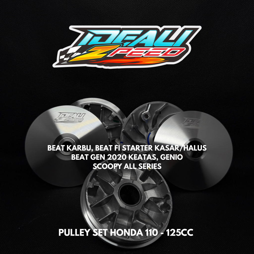 Jual PULLEY CUSTOM MODIF HONDA 110-125cc (BUBUT+KEROK JALUR ROLLER ...
