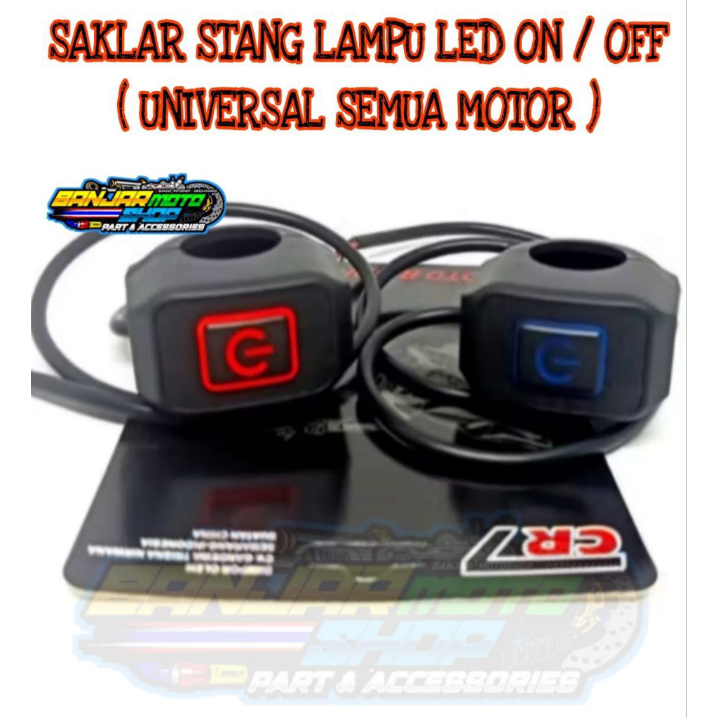 Jual Saklar On Off Motor Lampu Led Power Button On Off Led Saklar Stang ...