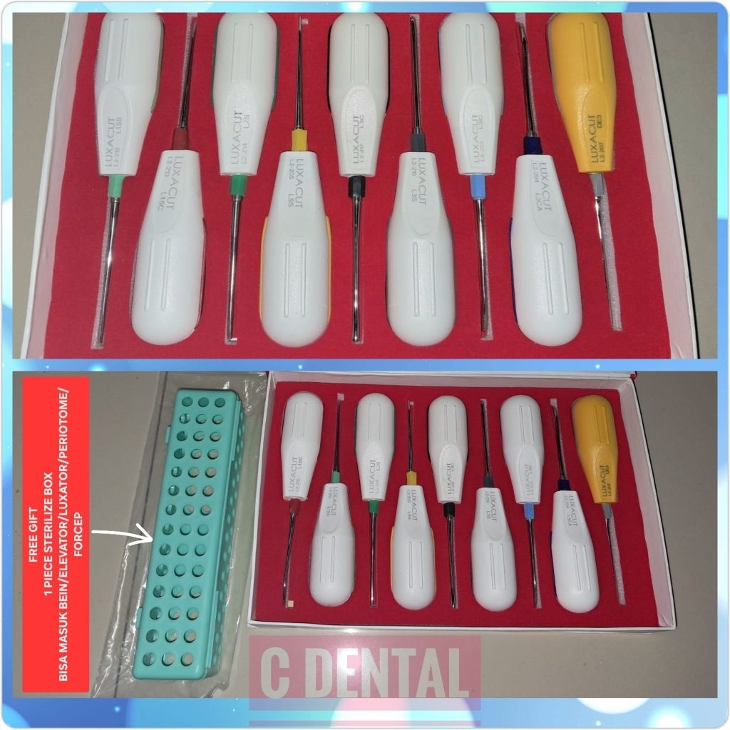 Jual [9 Pcs] Dental LUXACUT Luxator Elevator Teeth Extraction Mix Sizes ...