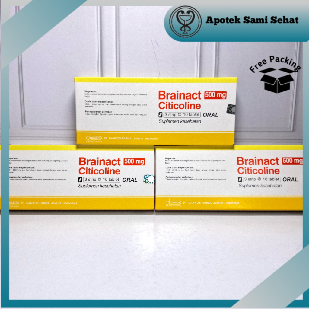 Jual 3 BOX BRAINACT 500 MG @3 STRIP | Shopee Indonesia