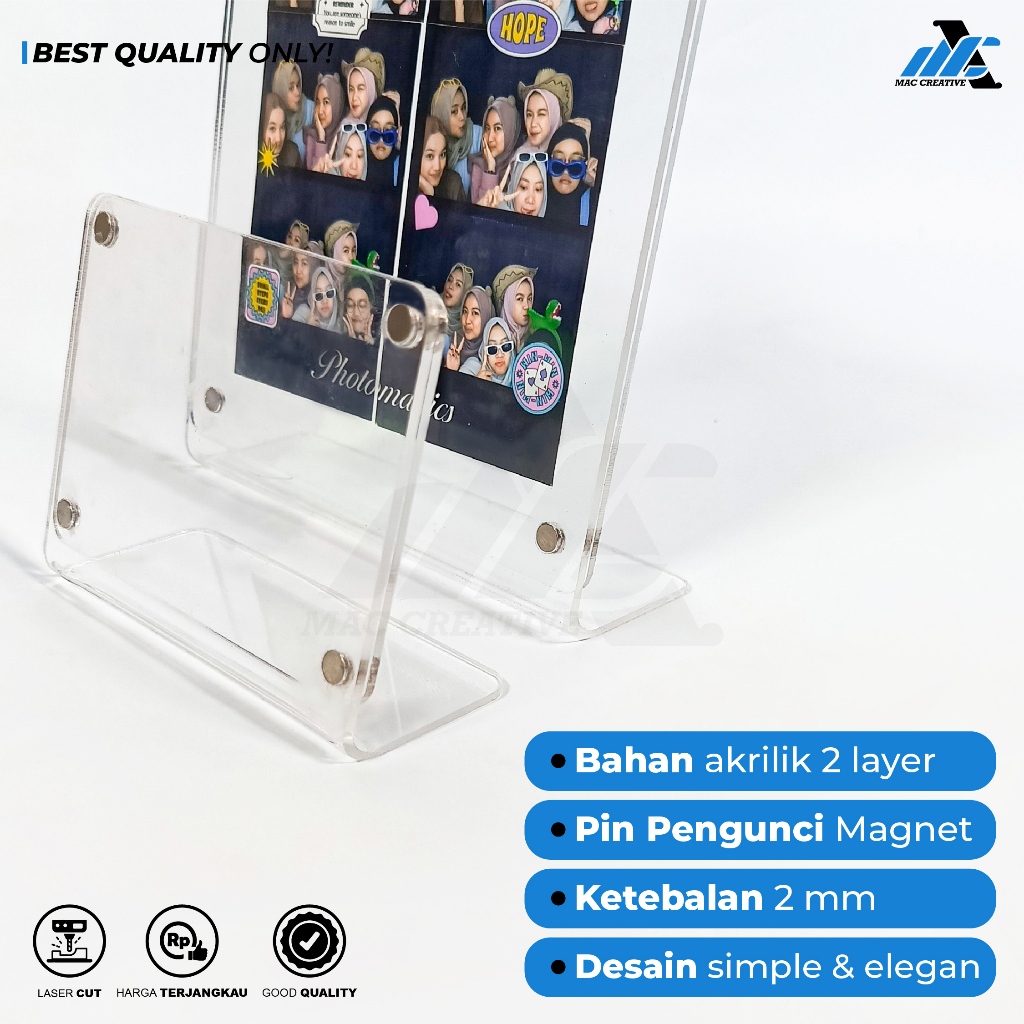 Jual Frame Magnet Akrilik 2R 3R 4R 5R - Bingkai Foto Akrilik Tipe L ...