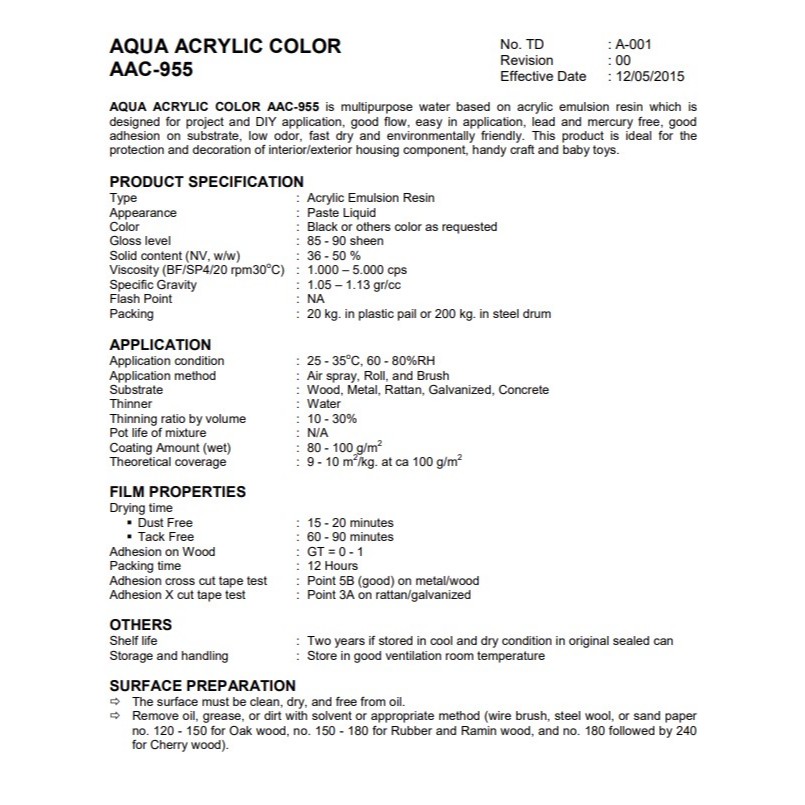 Jual CAT PROPAN ACRYLUX COLOR AAC-955 0.9 KG - WHITE TT 9101 (Warna ...