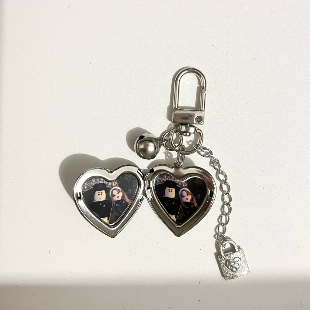 Jual keychain love locket custom foto | Shopee Indonesia