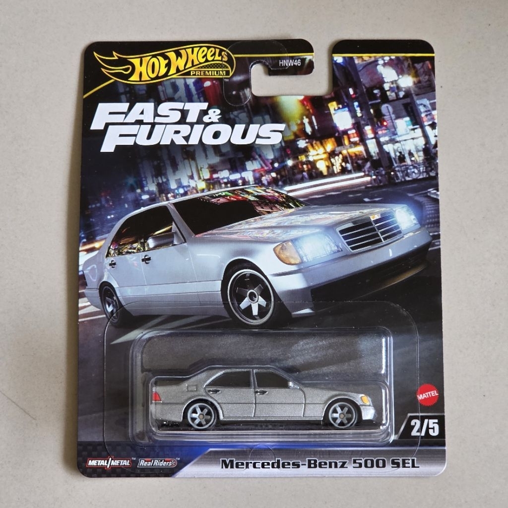Hot Wheels Fast & Furious - Mercedes-Benz 500 SEL 1996, échelle 1/64, Occasion Comme Neuf