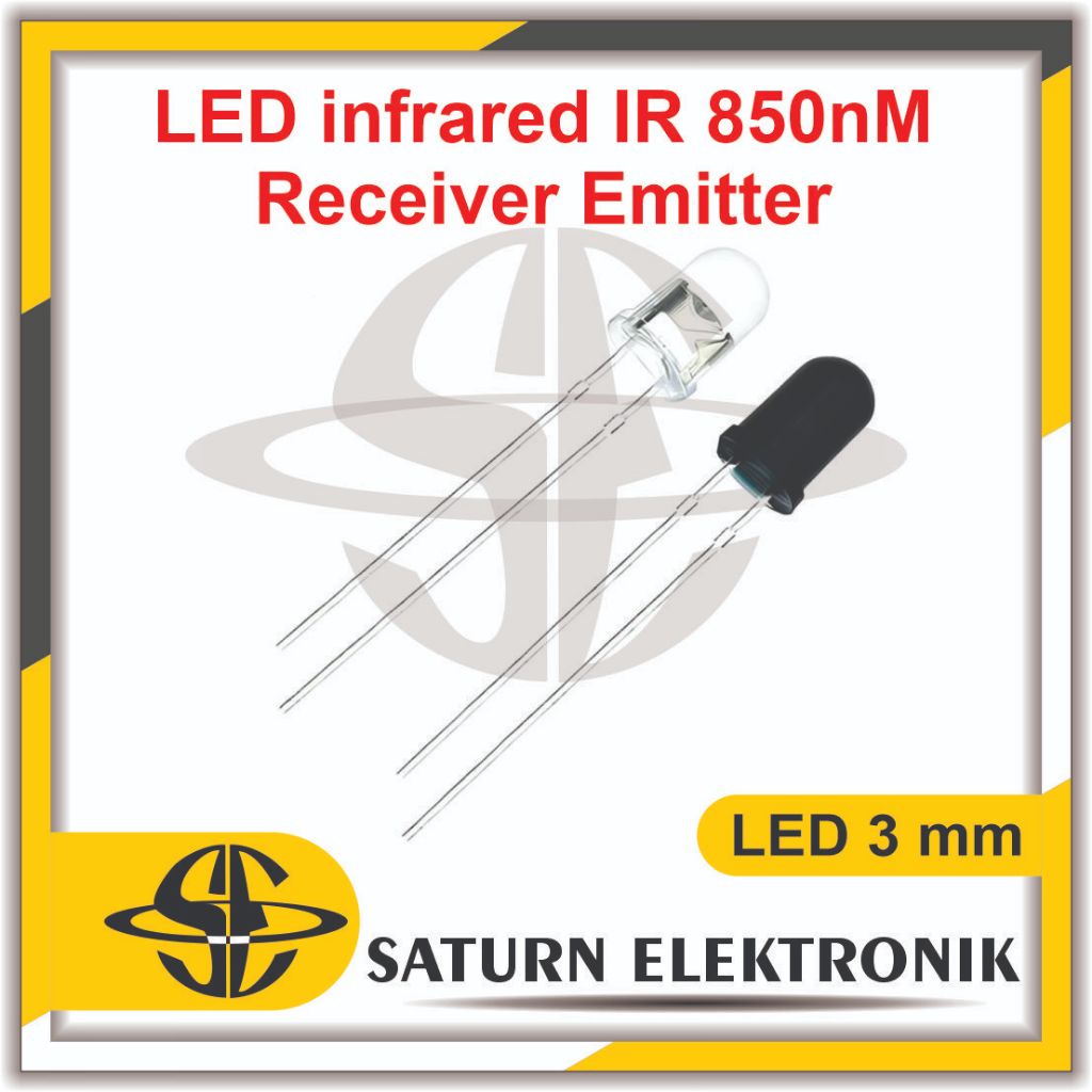 Jual LED Infrared Infra red IR 850nM Receiver Emitter 3mm RX L02RX ...