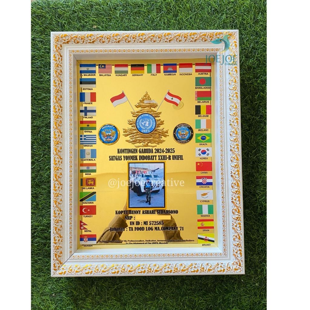 Jual KADO SATGAS COSTUM KENANG-KENANGAN PULANG TUGAS TNI POLRI | FRAME ...