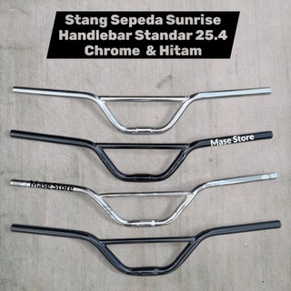 Jual Stang Sunrise Bar 25.4 Sun Rise Handle Bar Hitam Chrome MTB ...