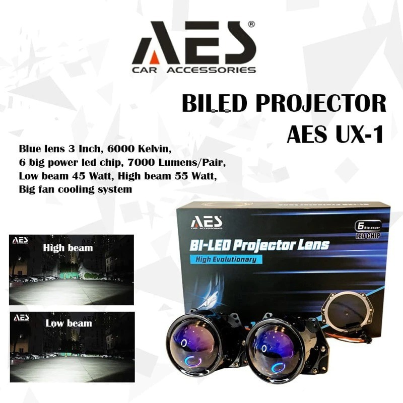 Jual Biled UX-1 AES - Premium Biled Projector AES 3 Inch Single Laser ...