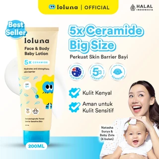 Loluna Face & Body Lotion 200ml- Losion/Krim Wajah & Badan Bayi Anak